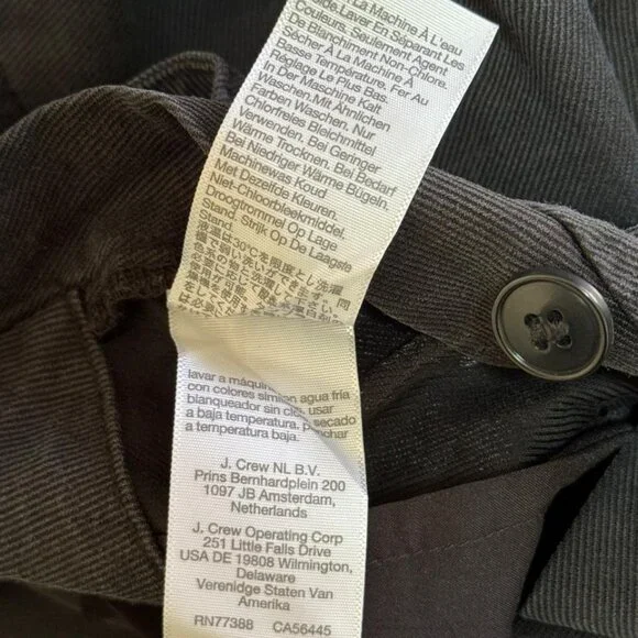 Madewell Side-Button Tapered Crop Pants Style#NC374 Size 4